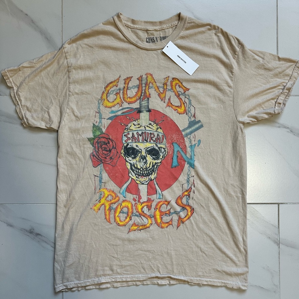 Urban Outfitters Beige Guns N' Roses Tee